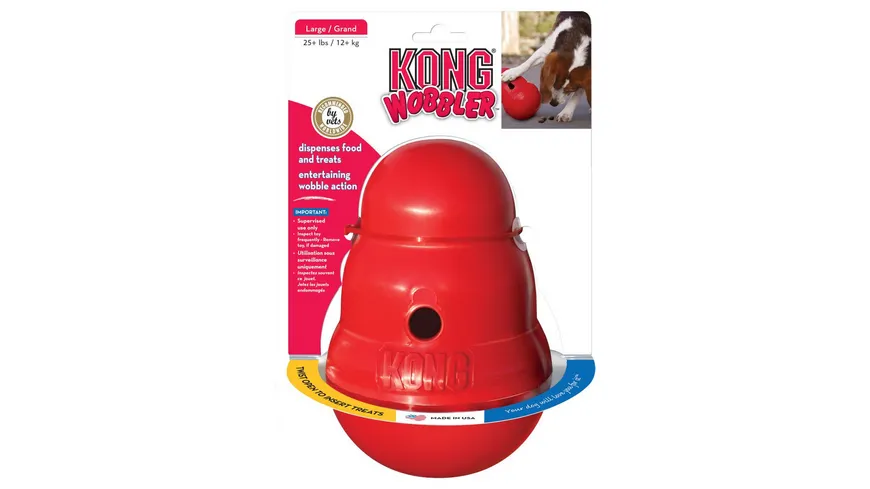 KONG Hundespielzeug Wobbler rot 19 cm