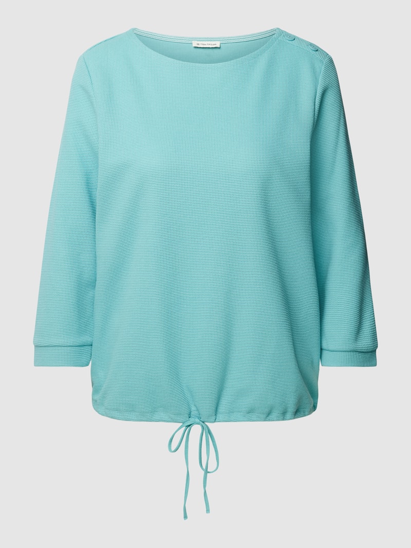 Pullover mit 3/4-Arm und Tunnelzug in mint