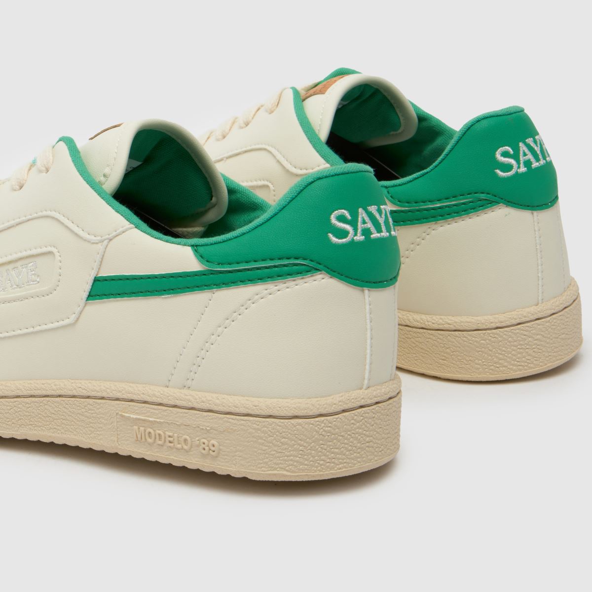 SAYE modelo 89 sneakers i vitt och grönt