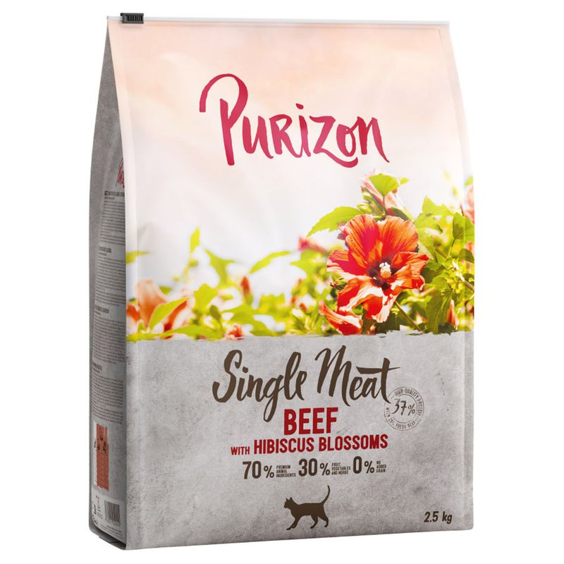 Purizon Single Meat Rind mit Hibiskusblüten