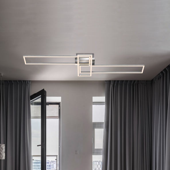WiFi-CCT-LED-Wand- und Deckenleuchte, rechteckig