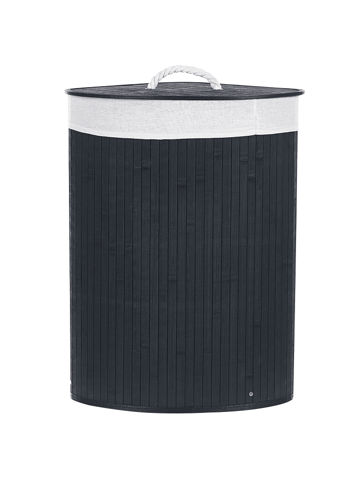 Beliani Wäschekörbe MATARA in Schwarz/Weiß - (W) 60 x (H) 60 x (L) 35 cm günstig kaufen onesize
