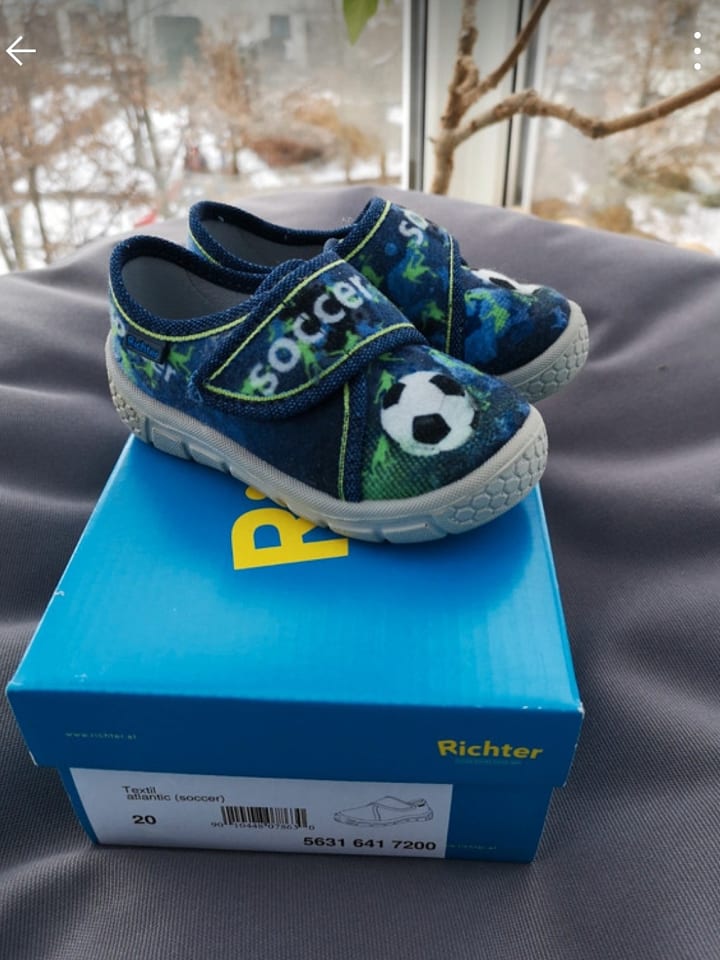 Richter Shoes Hausschuhe in Blau/ Weiß günstig kaufen 20