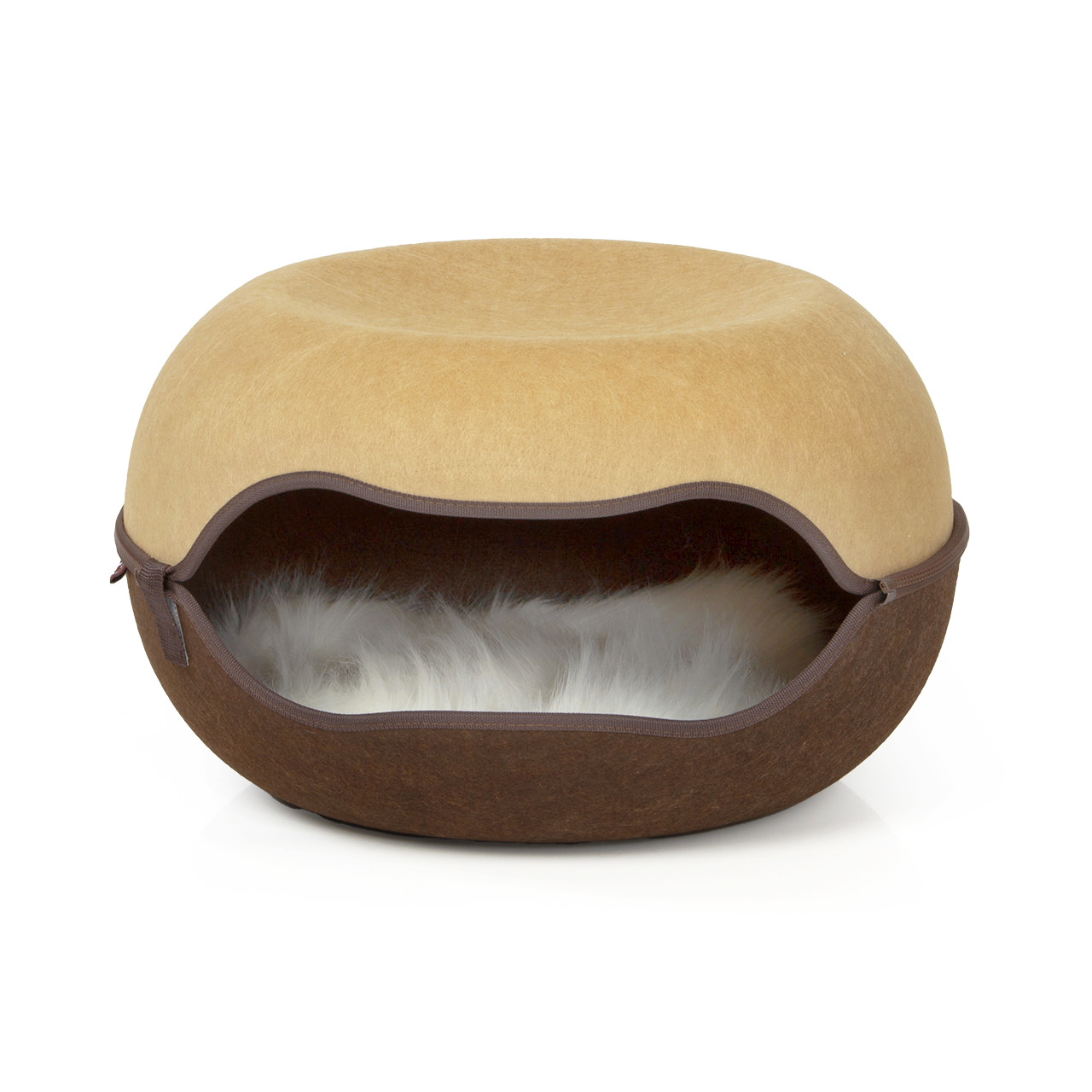 Canadian Cat Company Katzenbetten & Katzensofas Canadian Cat Company Filz Katzennest 2.0 braun/ beige