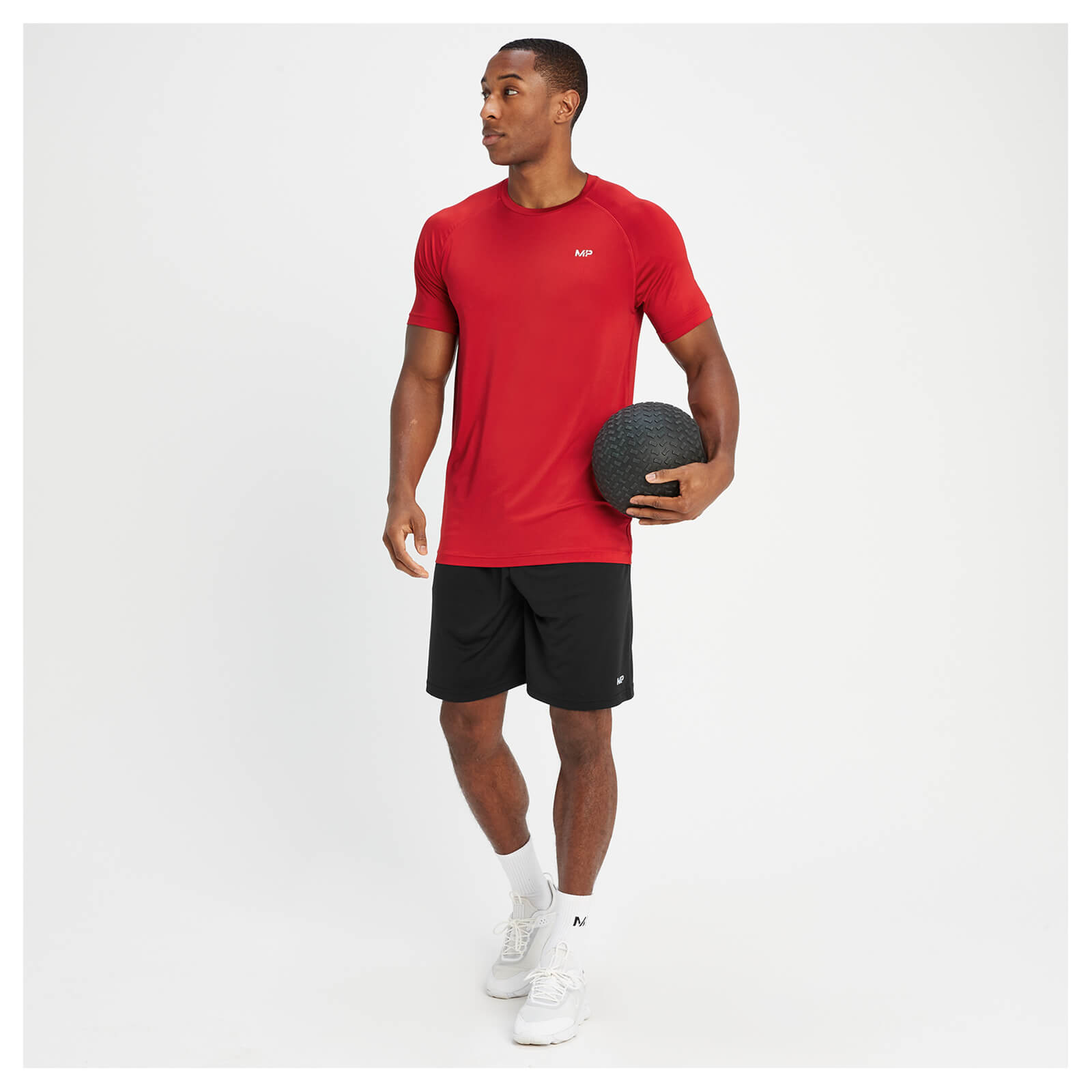Short d’entraînement léger avec entrejambe de 23 cm MP pour hommes – Noir