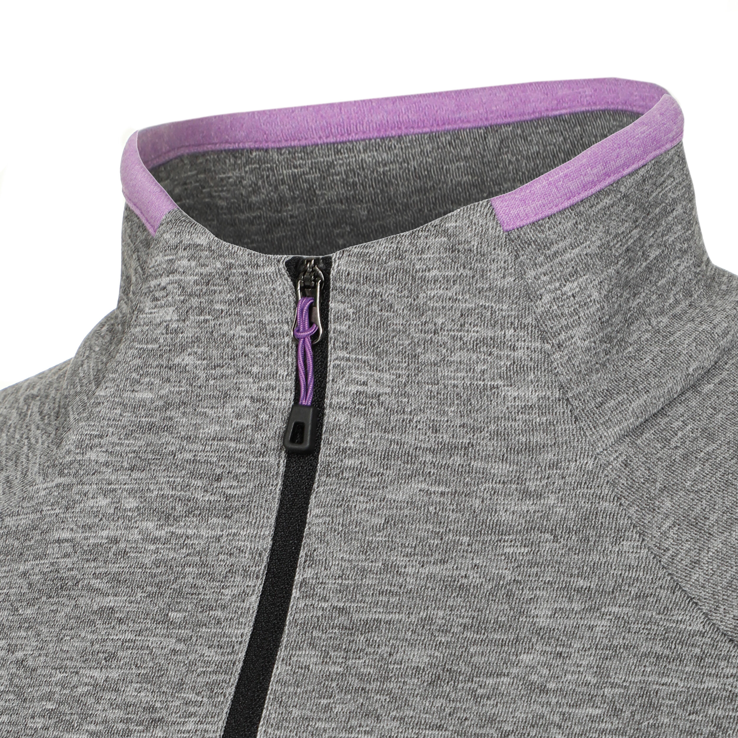 AT Half-Zip Longsleeve Damen - Grau