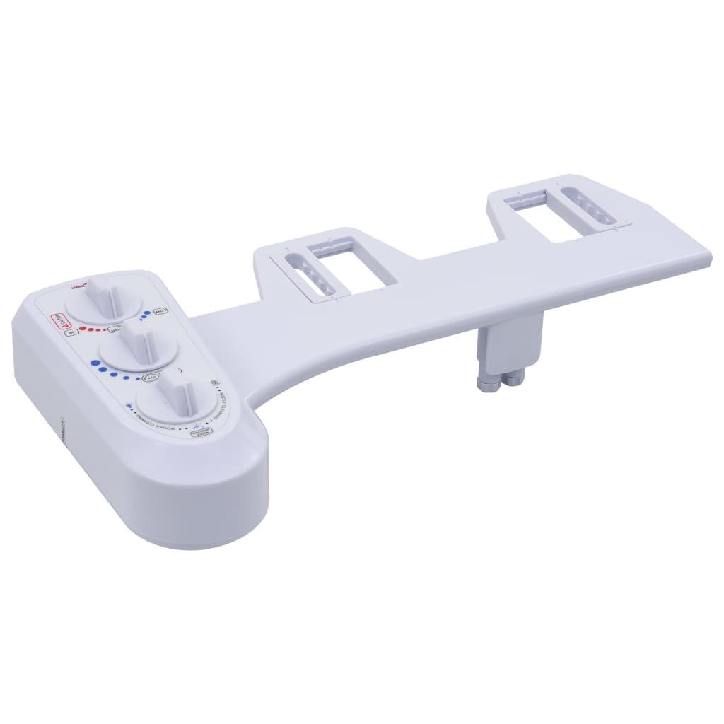 vidaXL Bidet Bidet-Aufsatz für Toilettensitz Heiß- Kaltwasser Doppeldüsen
