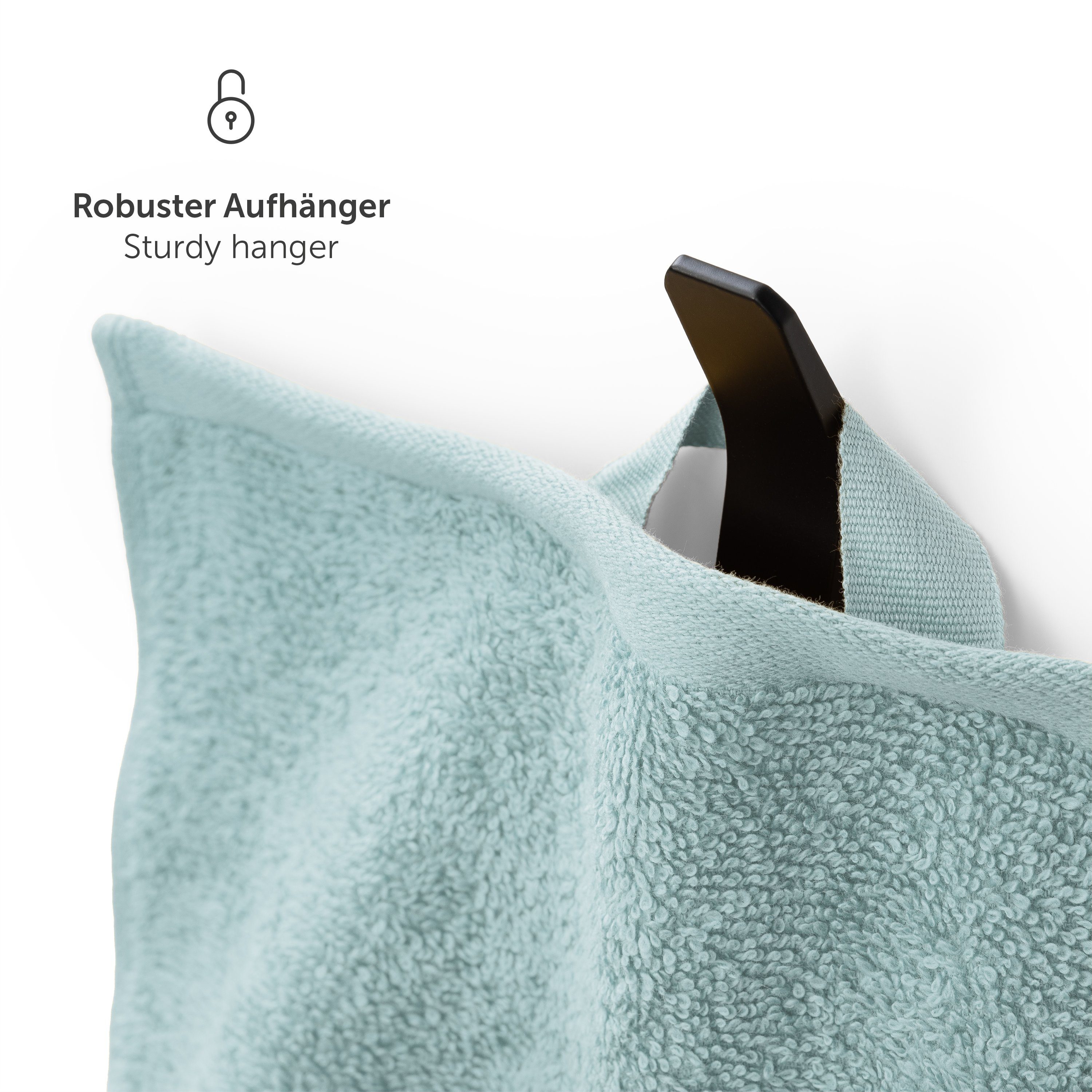 Blumtal Badetücher 2er Set Frottee Badetücher 70x140cm - weich und saugstark, Baumwolle (2-St), mit modischer Bordüre und praktischer Aufhängeschlaufe, 100% Baumwolle