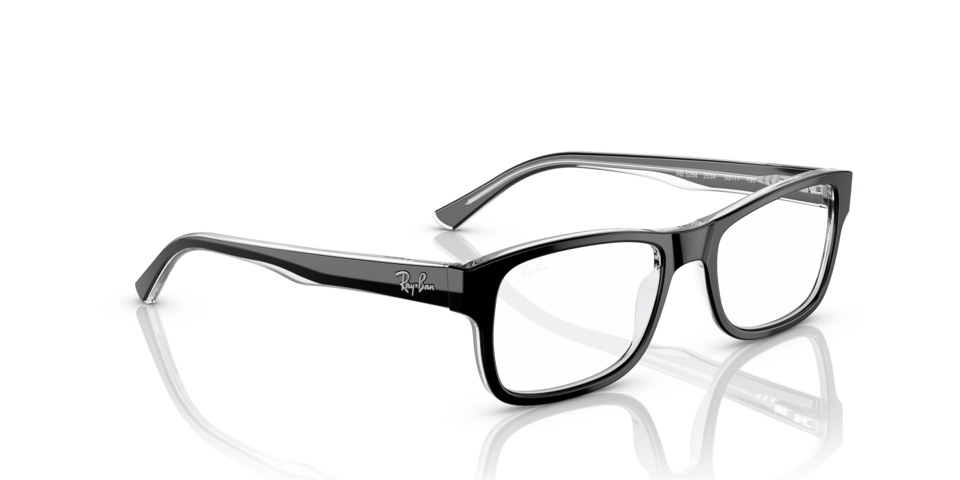 RB5268 OPTICS - Negru lucios pe transparent