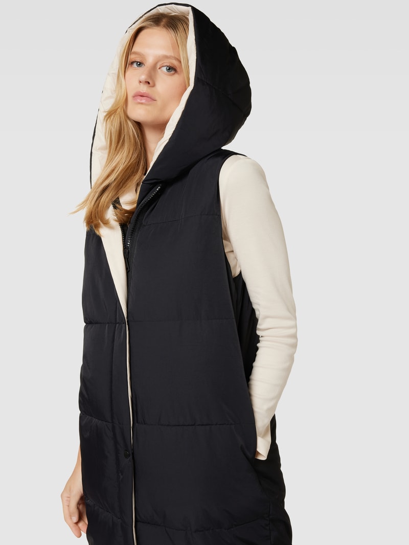 Steppweste in Two-Tone-Machart Modell 'JARIA' in schwarz