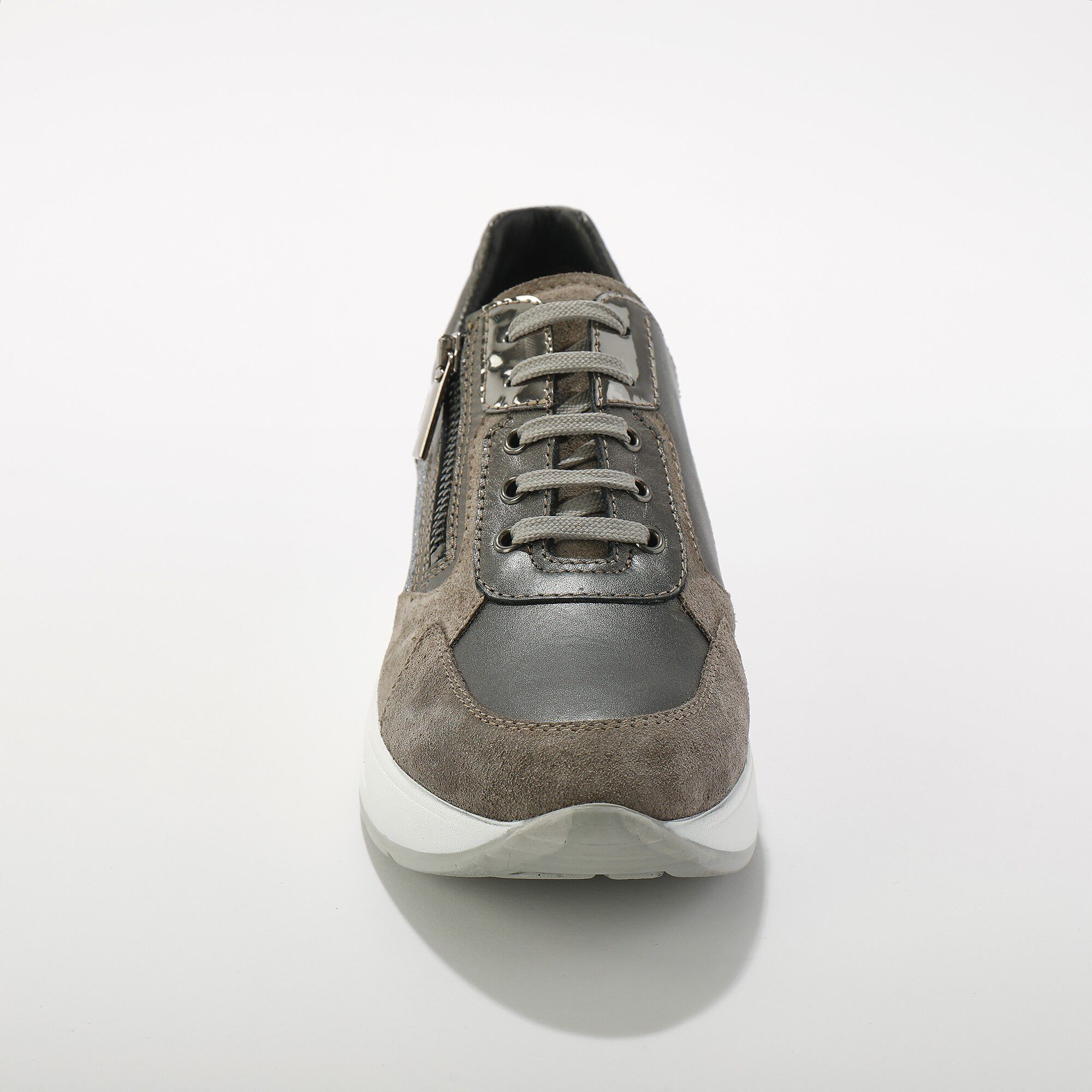 Sneakers compensées en cuir