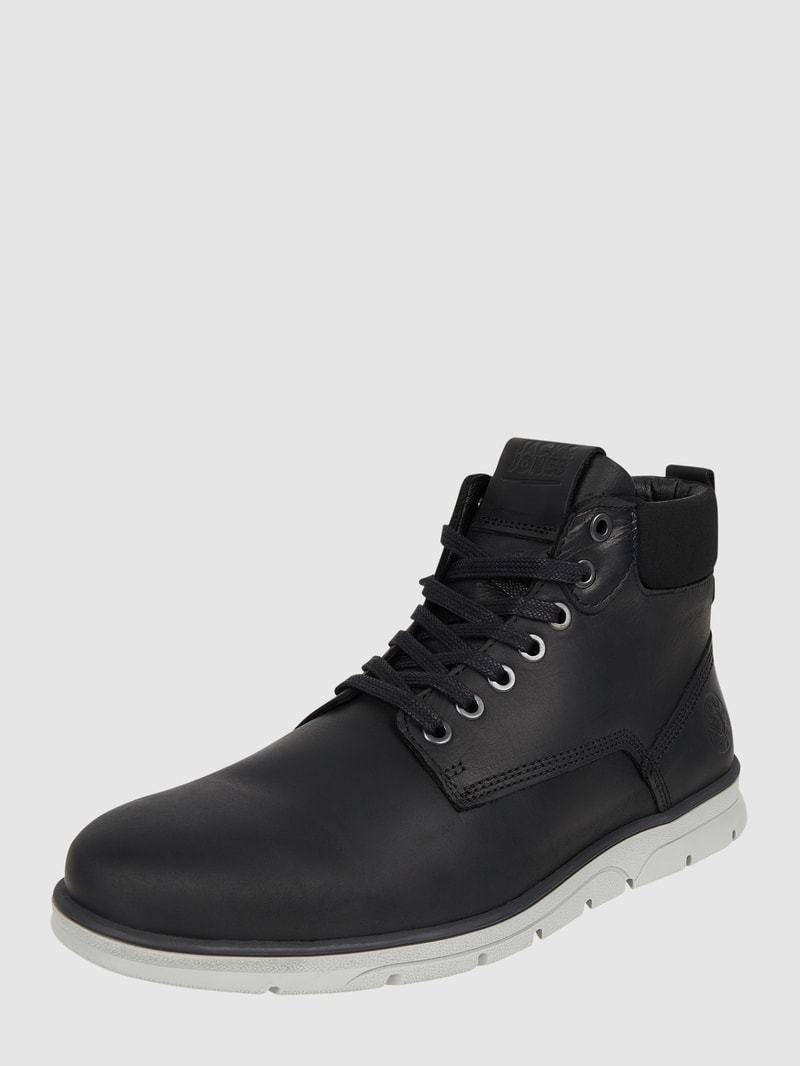 Boots aus Leder Modell 'Tubar' in anthrazit