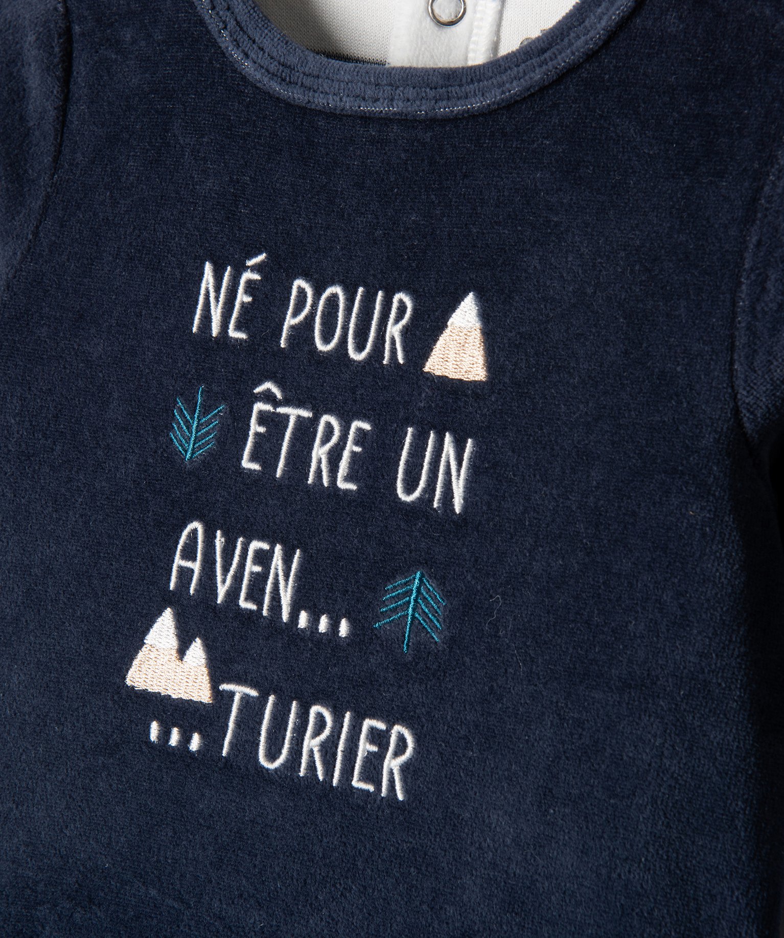 Pyjama bébé Garçon bicolore effet 2 en 1 marine | GEMO