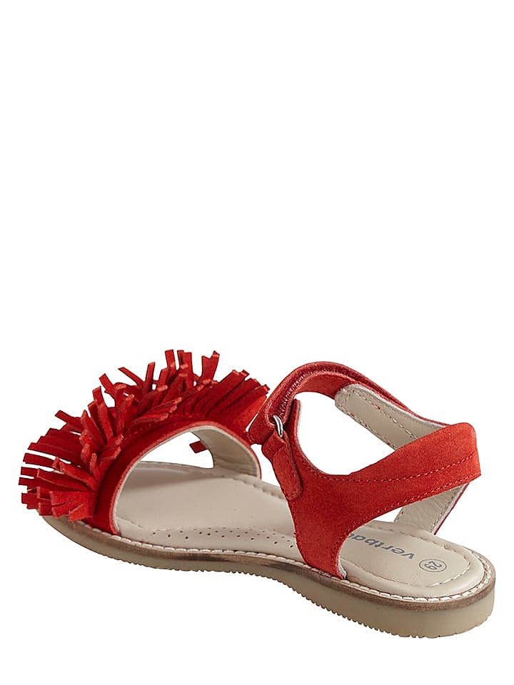 vertbaudet Leder-Sandalen in Rot günstig kaufen 28
