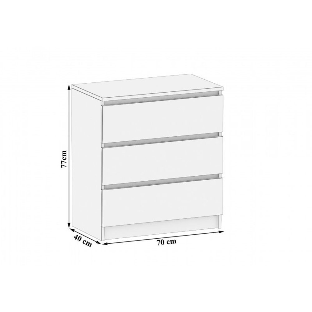 pressiode Kommode Kommode mit 3 Schubladen Sideboard Anrichte