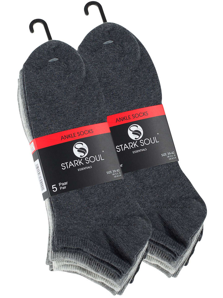 Stark Soul® Essentials Sneaker-Socken 10 Paar in Grautöne-Mix günstig kaufen