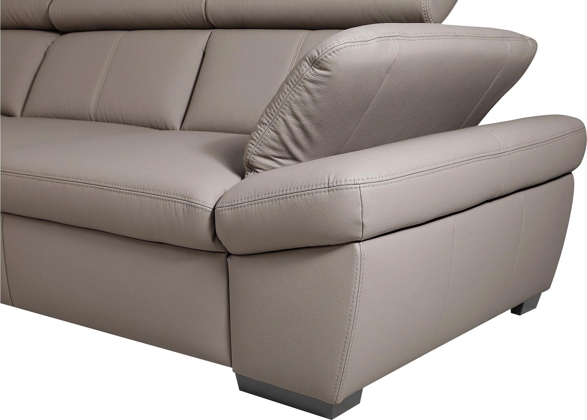 exxpo - sofa fashion Ecksofa Salerno, inklusive Kopfteil- und Armteilverstellung, wahlweise mit Bettfunktion