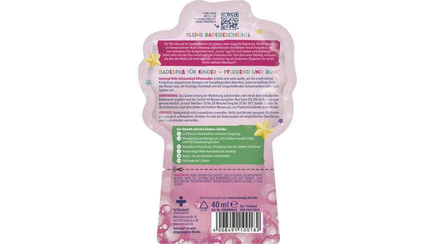 tetesept Kids Schaumbad Elfenzauber 40 ml