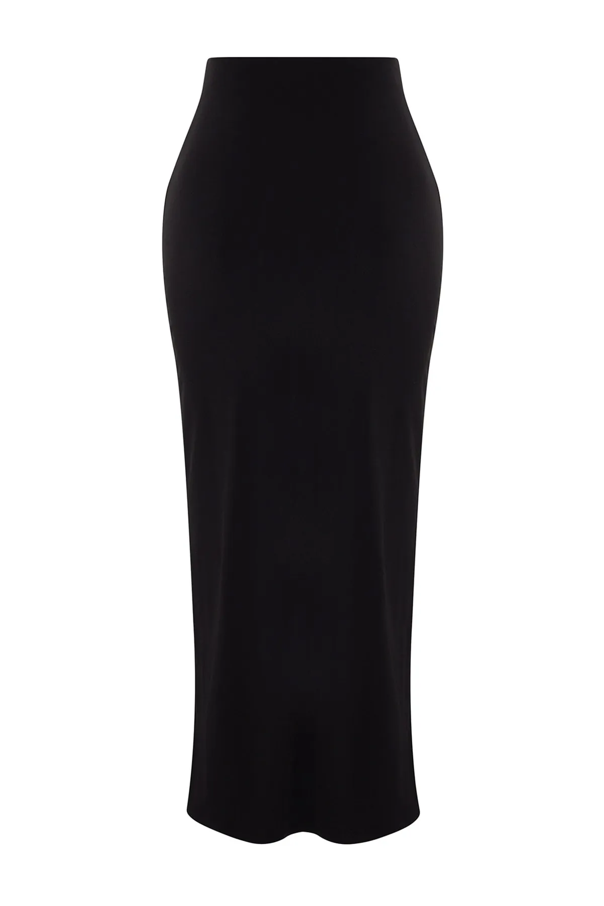 Trendyol Collection  Schwarzer, taillierter, gewebter Maxi-Schlitzrock TBESS23ET00021