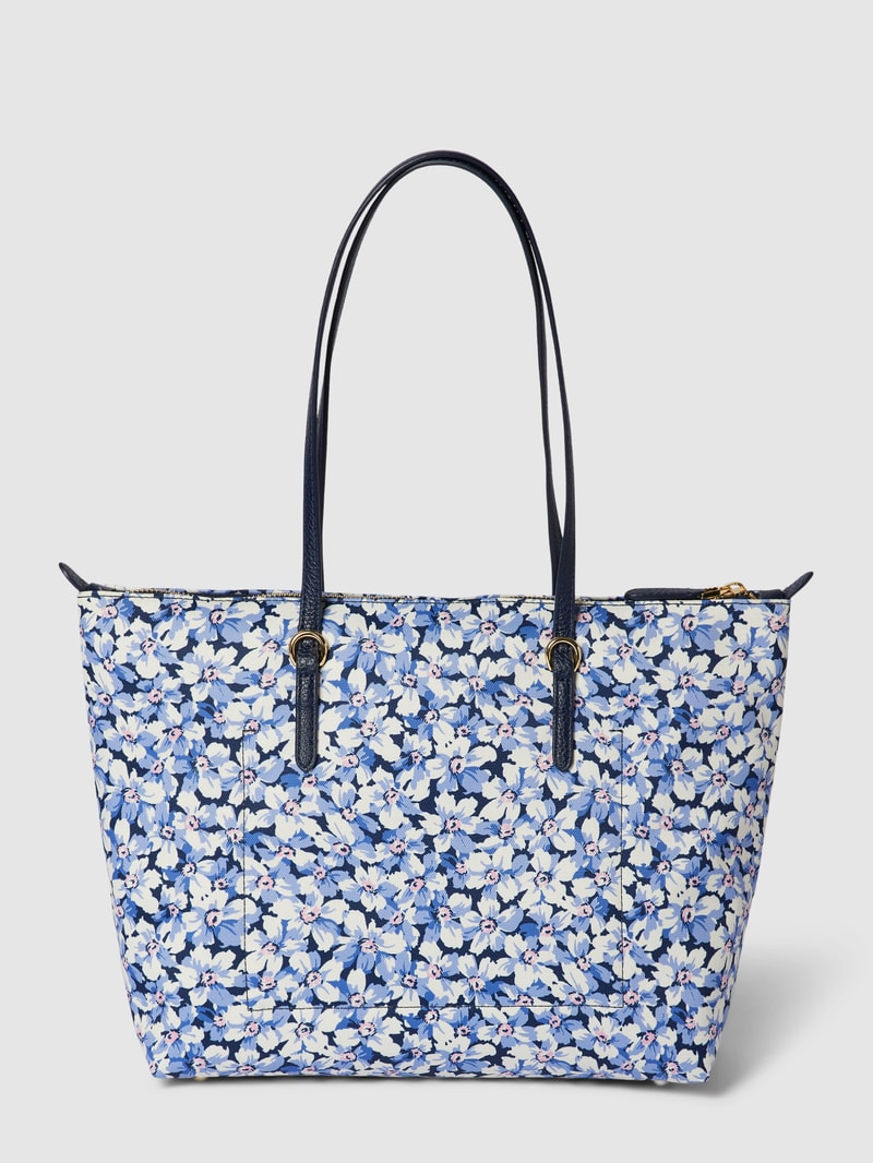 Handtasche mit floralem Allover-Muster Modell 'KEATON' in marineblau