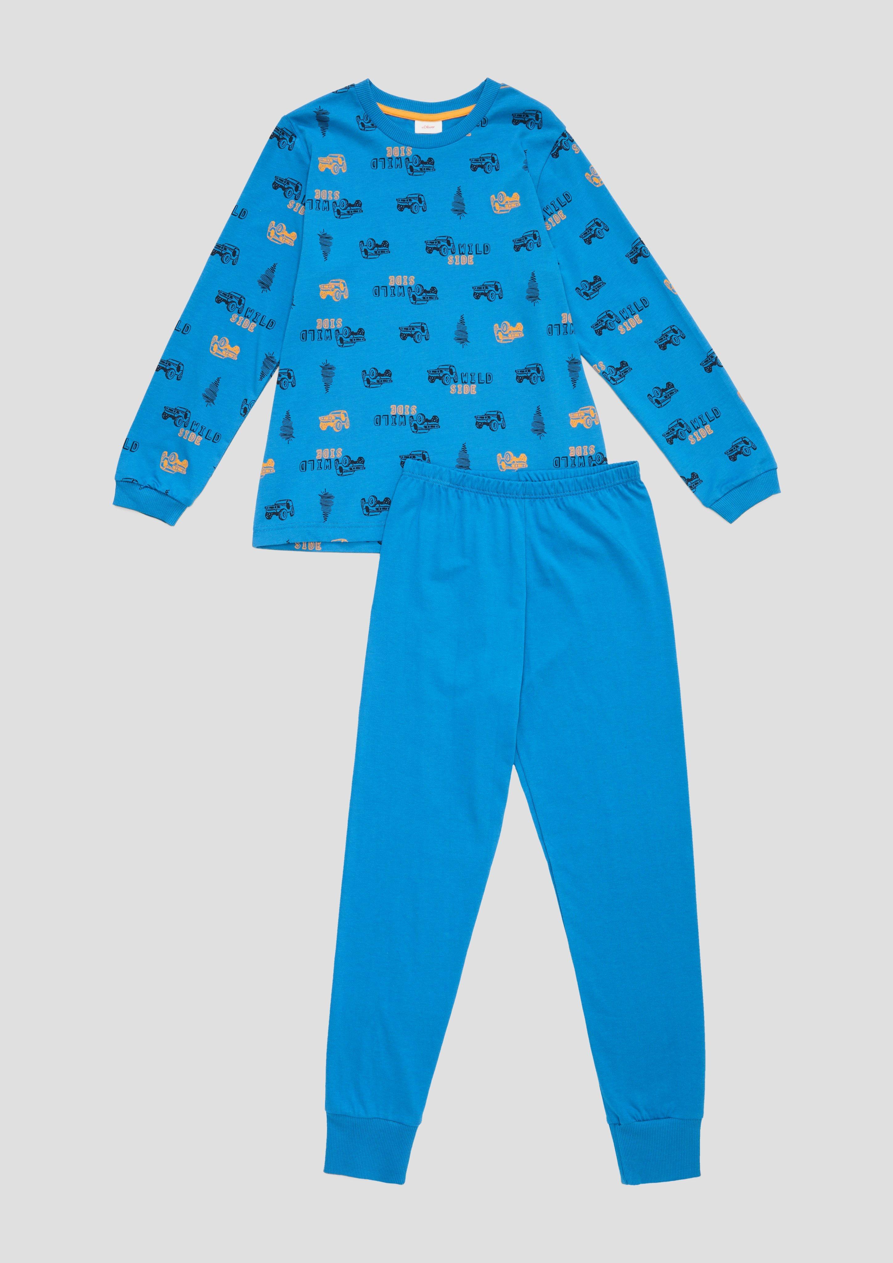 Langes Pyjama-Set aus reiner Baumwolle  6008511-422