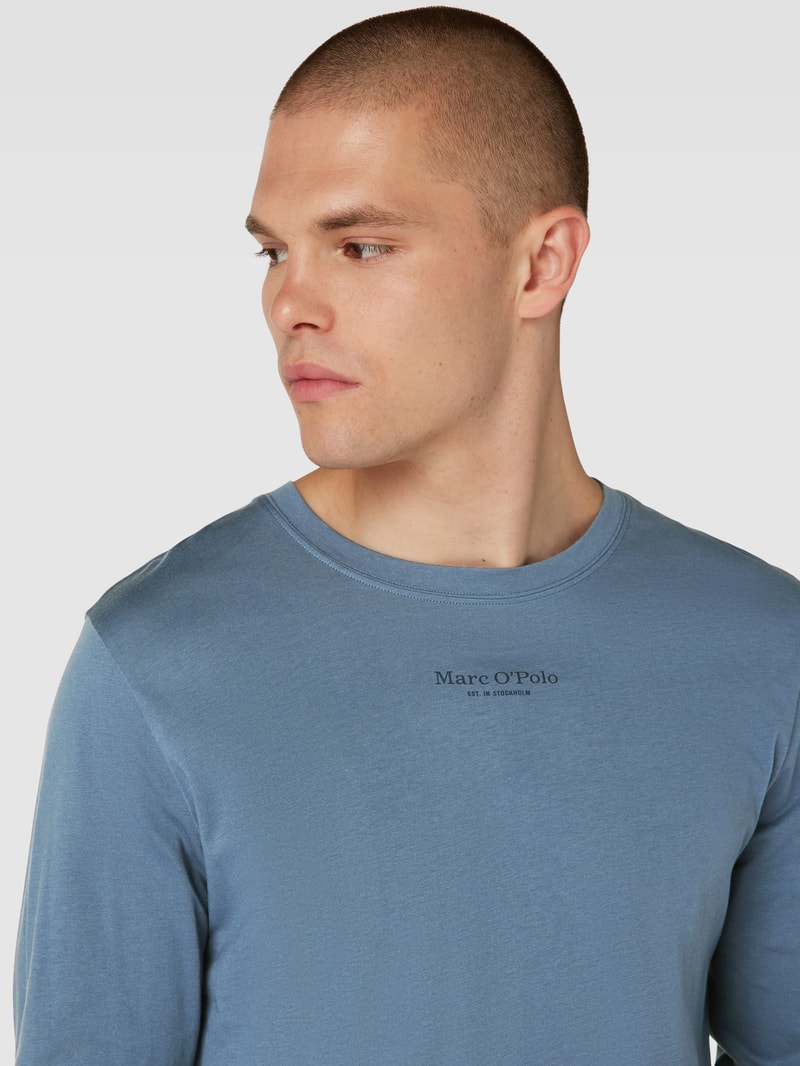 Longsleeve mit Rundhalsausschnitt in rauchblau