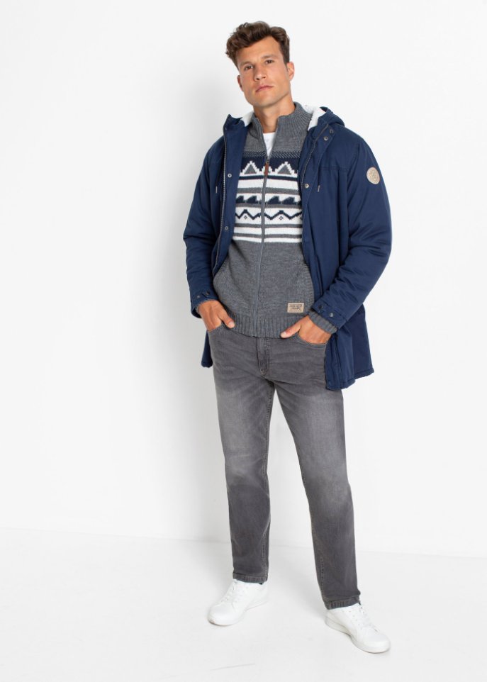 Parka mit Fellimitat-Futter