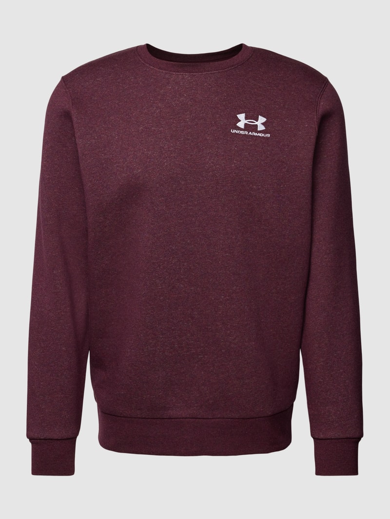 Sweatshirt mit Label-Stitching in bordeaux rot