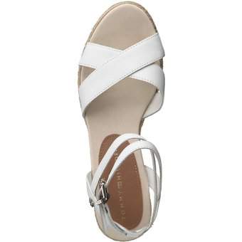Tommy Hilfiger Low Wedge Sandal in weiß