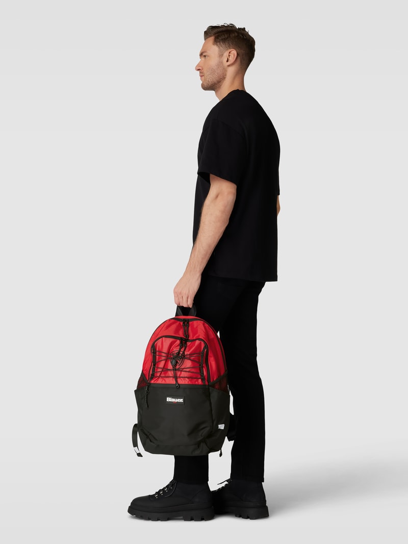 Rucksack mit Label-Details Modell 'LIGHT' in rot
