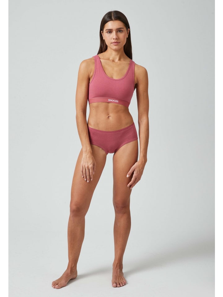 SNOCKS Soft BH aus Bio-Baumwolle 1 Stück in Mauve günstig kaufen