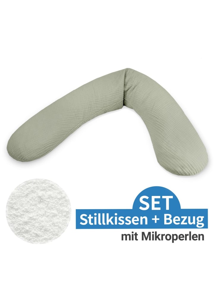 Theraline Stillkissen Das Original mit Mikroperlen-Füllung inkl. in gruen günstig kaufen onesize