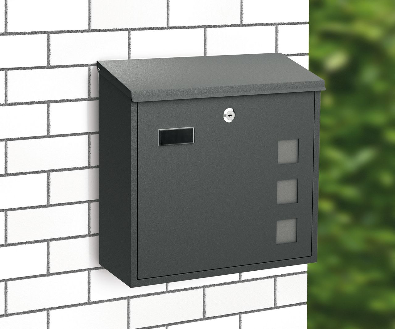 Basi Briefkasten - BK 350M - Stahl matt anthrazit