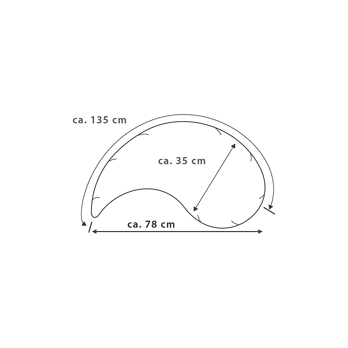 Bezug für Stillkissen Yinnie, Punkte marine, 135 cm