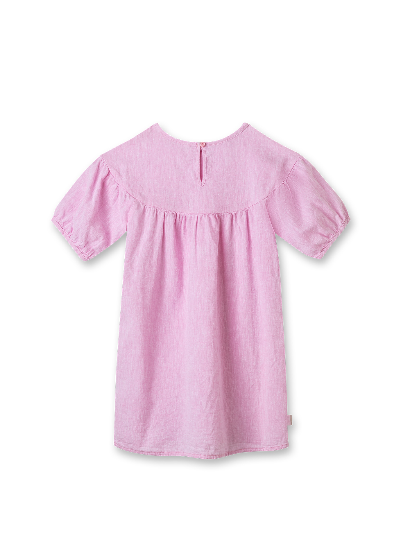 Mädchen-Kleid Rosa aus Leinen