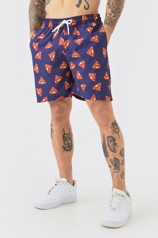 Mittellange Superman Badehose
