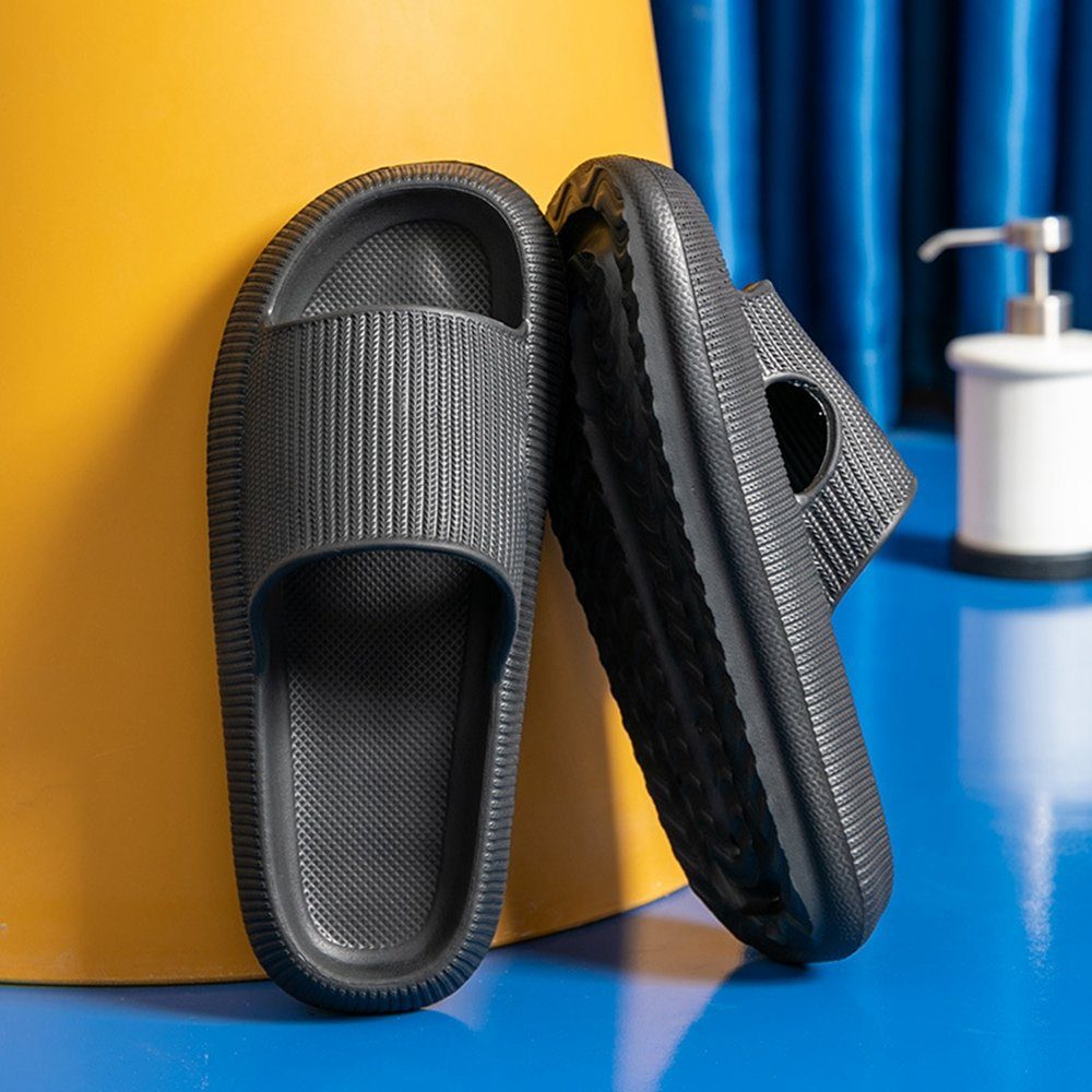 CAMILA 4CM dick besohlte Hüttenschuhe , Unisex, outdoor, wasserdicht Badeschuh (set, 1-tlg., Rutschfeste EVA-Sohle) wasserdicht
