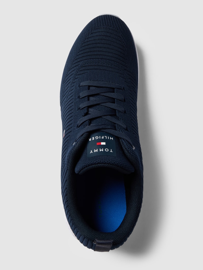 Sneaker mit Label-Detail Modell 'Corporate' in marineblau