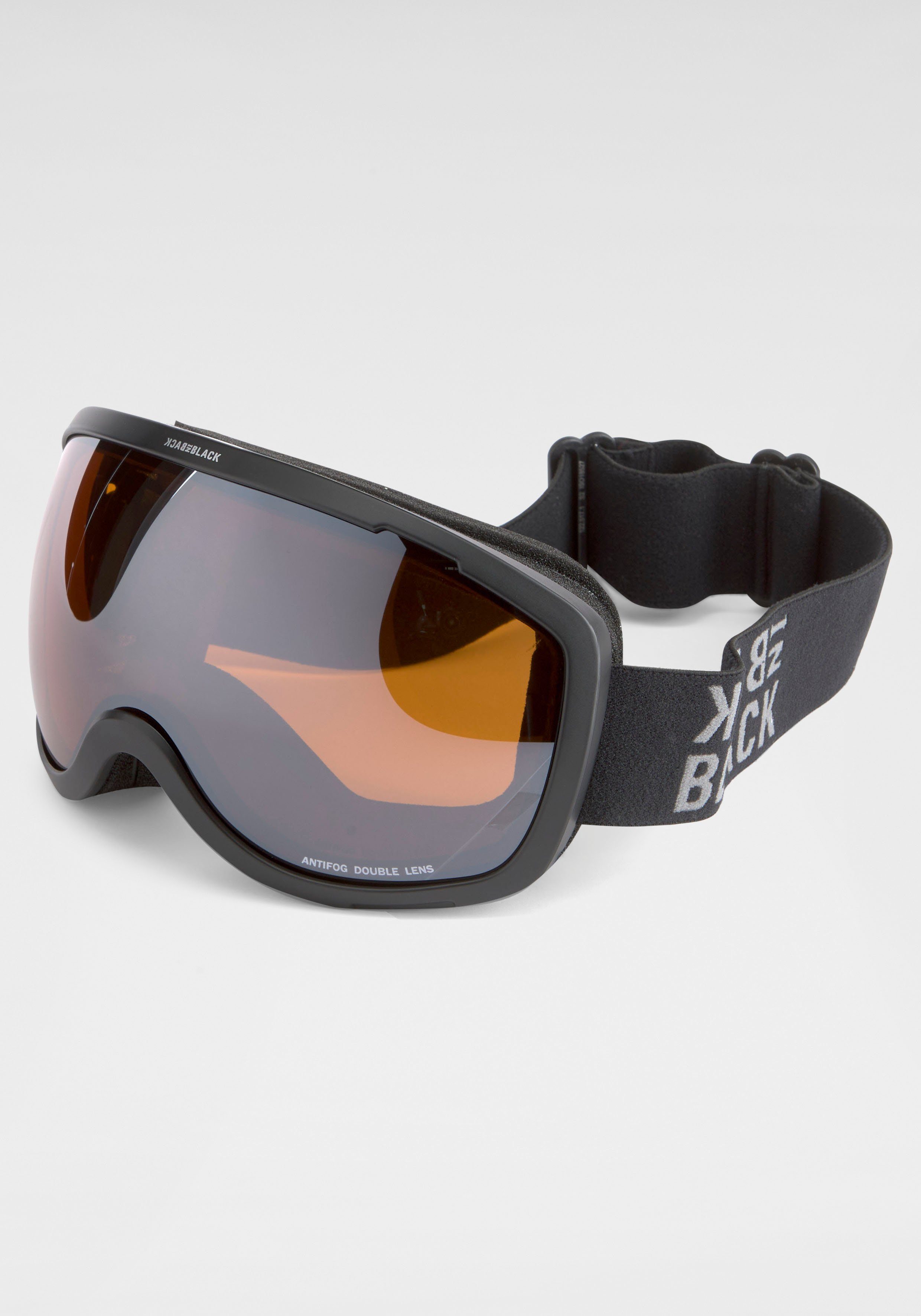 BACK IN BLACK Eyewear Skibrille, Antifog double Lens