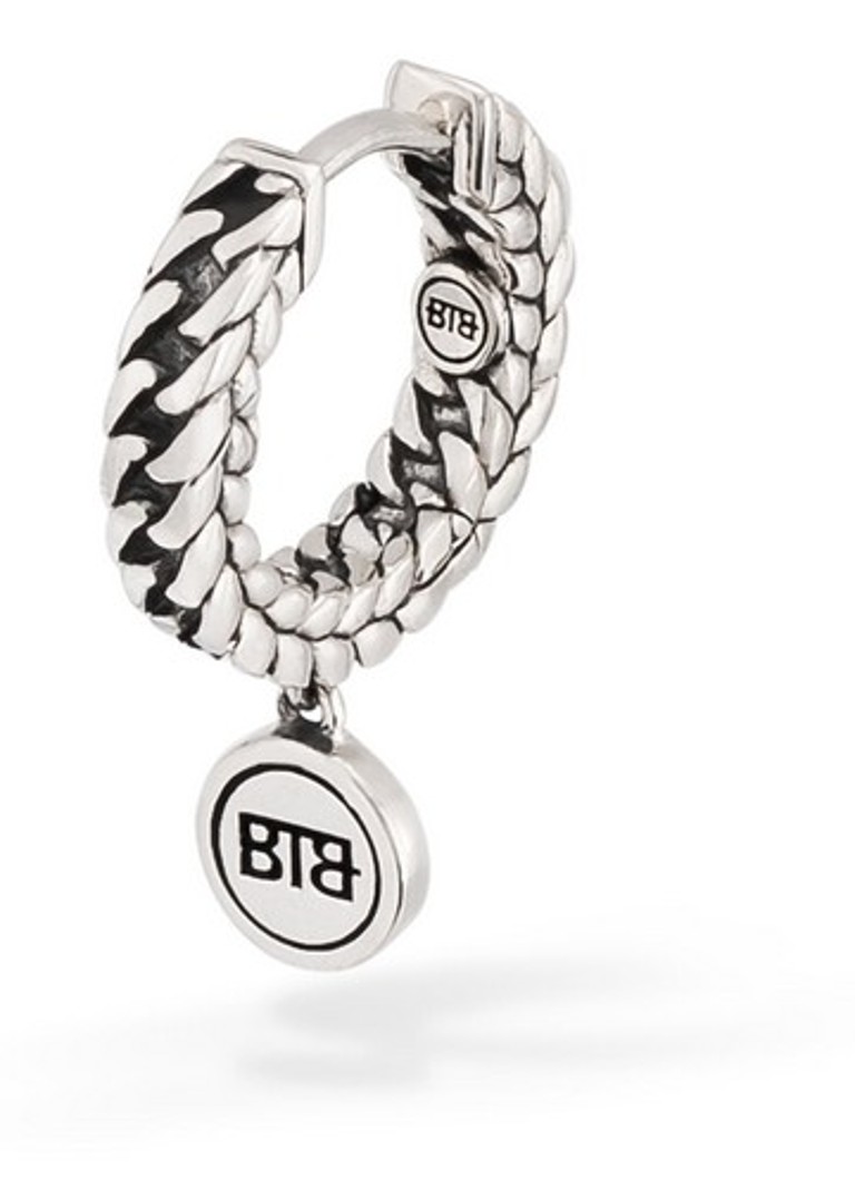 Buddha to Buddha Esther single silver hoop earring