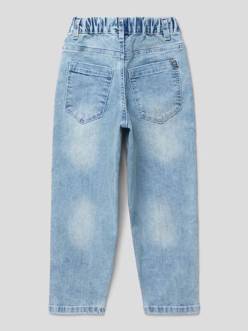 Jeans mit elastischem Bund in blau