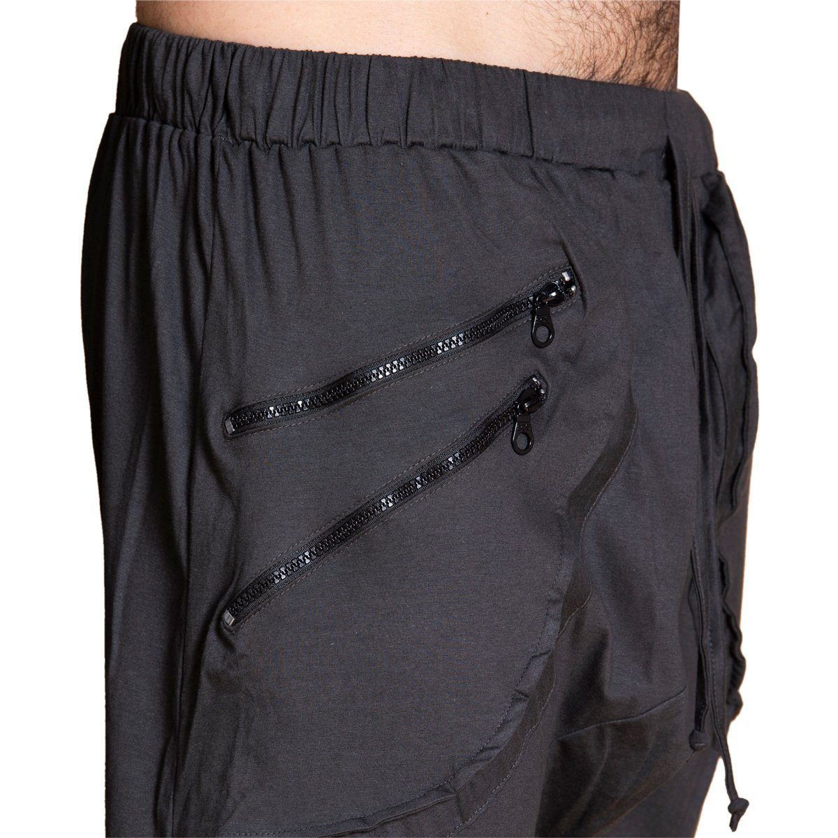 PANASIAM Wellnesshose Baggy Pants Ch03 modische Haremshose aus festem Baumwoll-Jersey-Stoff bequeme Unisex Freizeithose für Damen und Herren