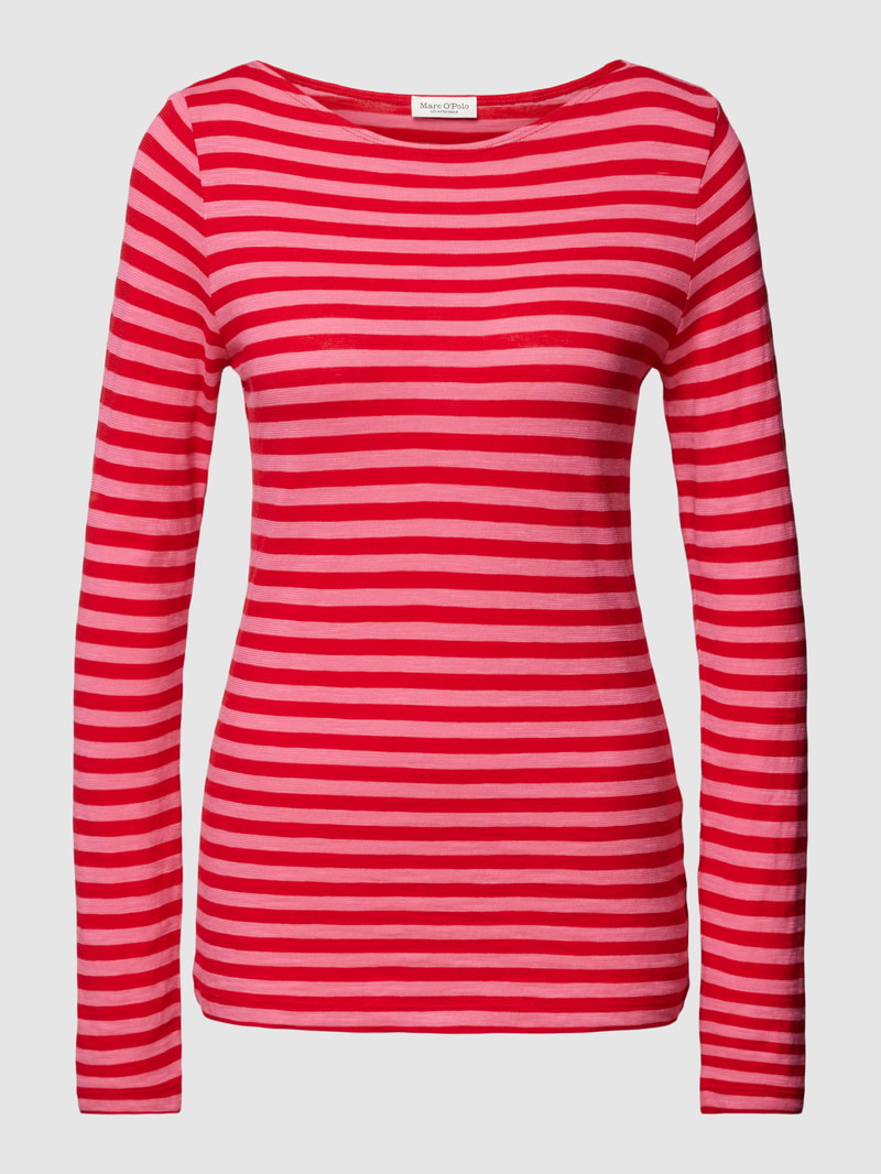 Strickpullover mit Streifenmuster in rot
