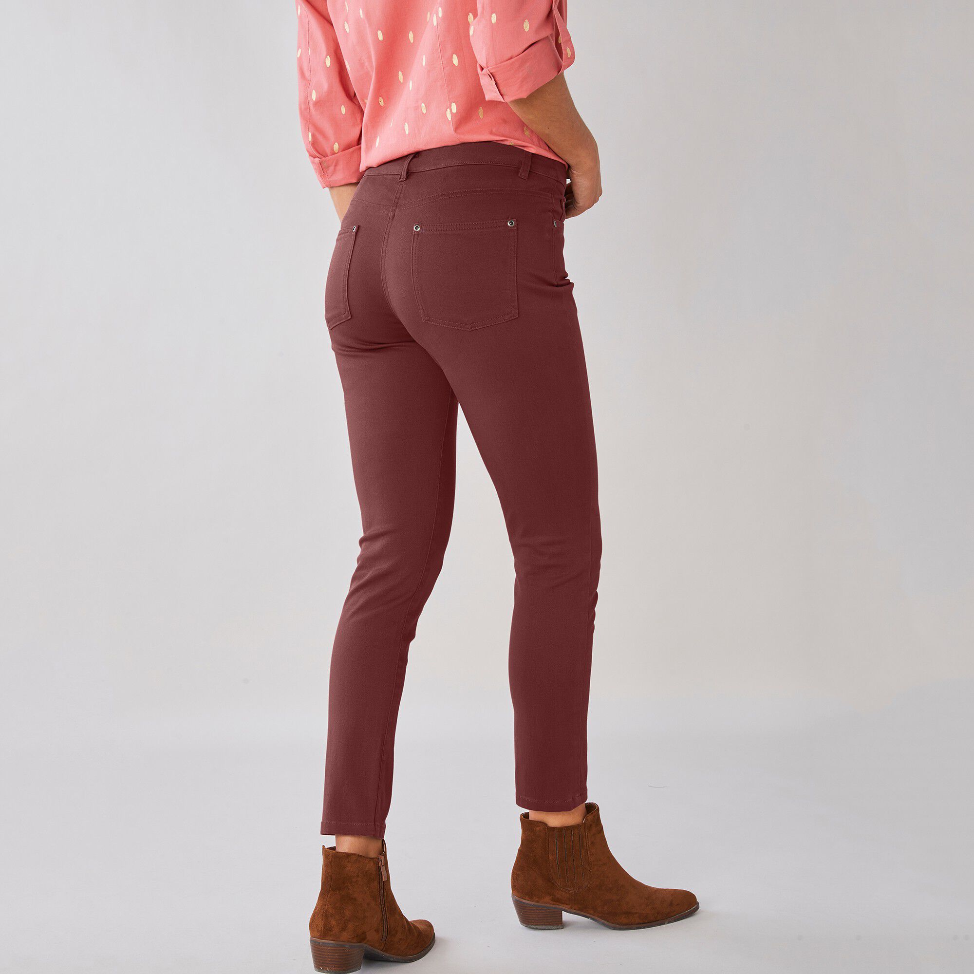 Pantalon 7/8ème fuselé stretch uni