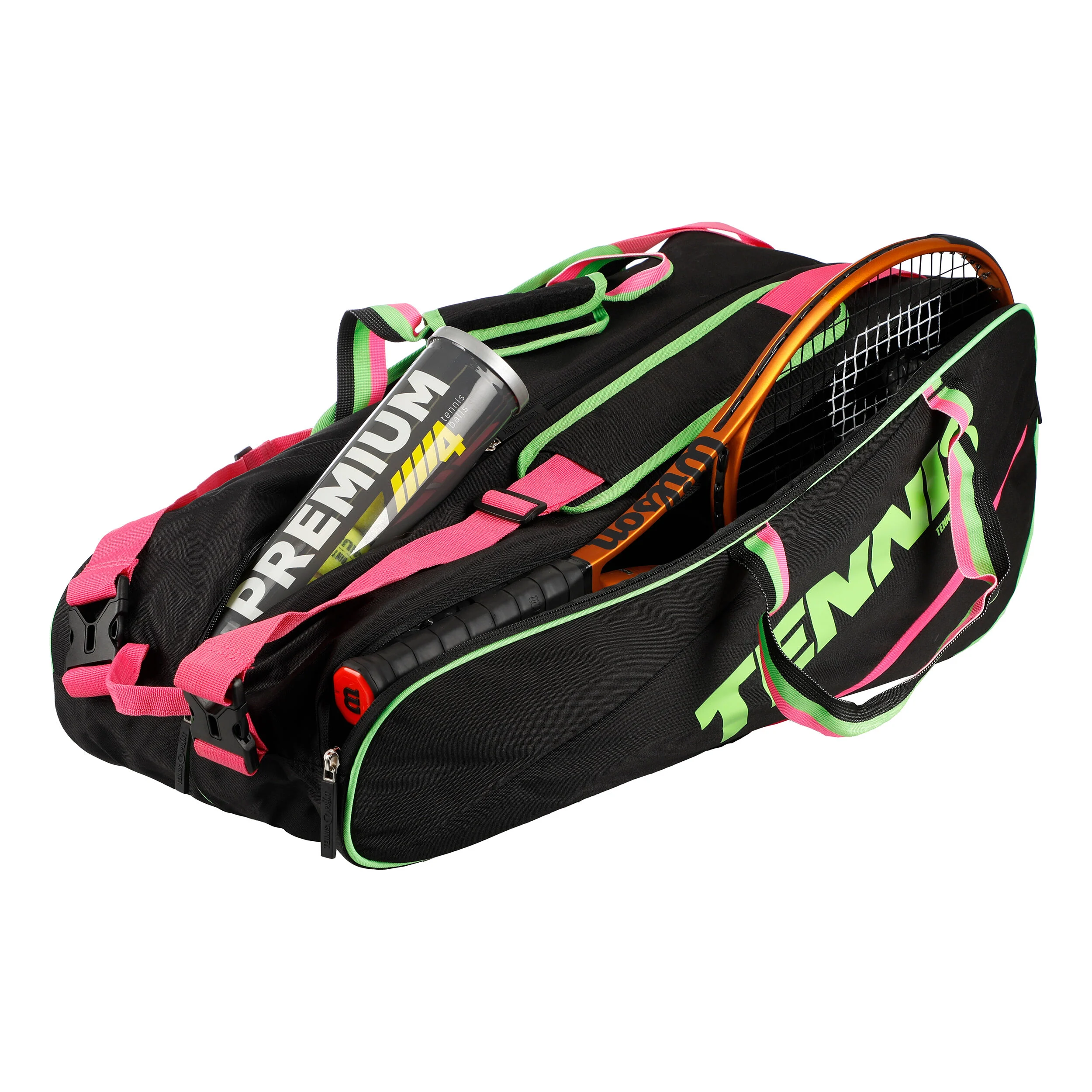 Premium Neon 6R Schlägertasche - Schwarz, Neongrün