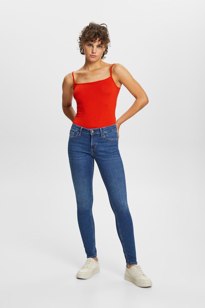 Skinny Jeans mit mittlerer Bundhöhe