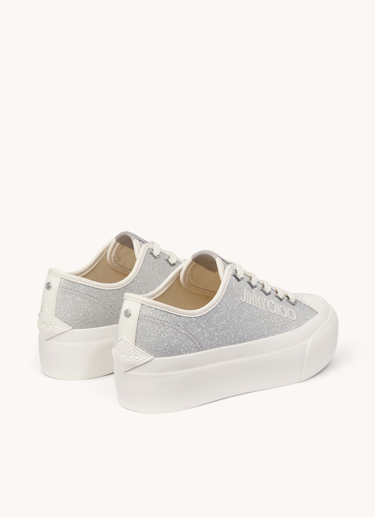 Jimmy Choo Palma Maxi/F Nahkaiset platform-lenkkarit glitterillä