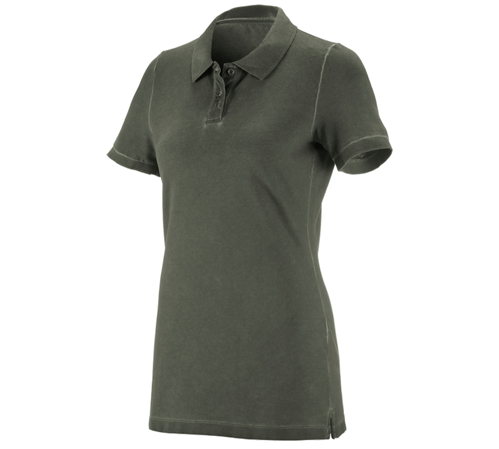 e.s. Polo-Shirt vintage cotton stretch, Damen