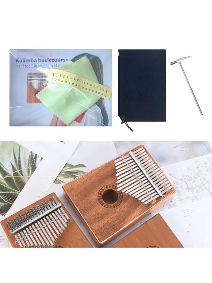 Intirilife 17-Tasten Kalimba Daumenpiano in Dunkelbraun günstig kaufen onesize
