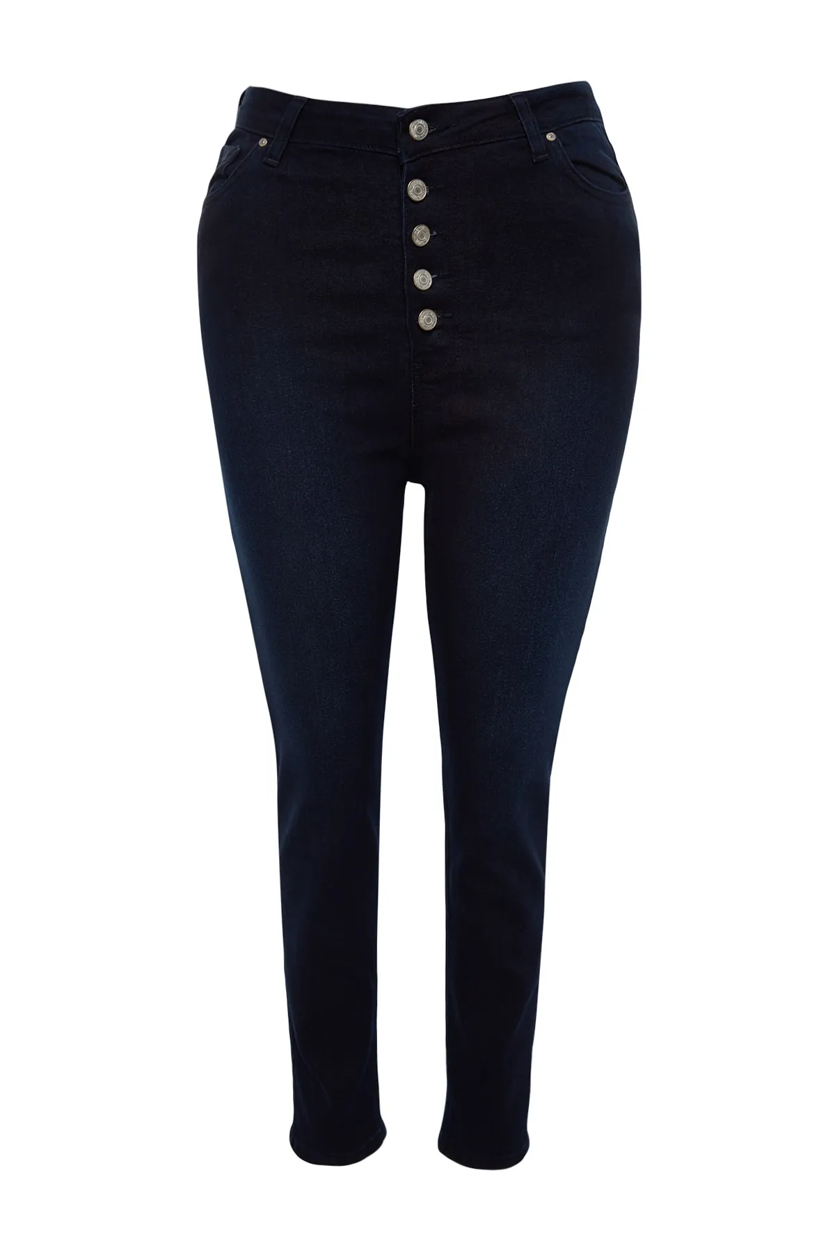 Trendyol Curve  Dunkelblaue Skinny Jeans mit hoher Taille